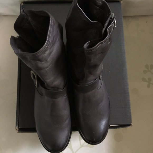 Frye Veronica Slouchy Leather Boots Size 8 - Smoke - Picture 4 of 8